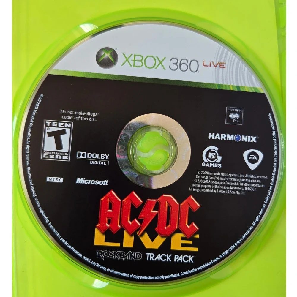 AC/DC Live: Rock Band Track Pack & Rock Band 2 Bundle - Xbox 360 - 2 Games CIB‎